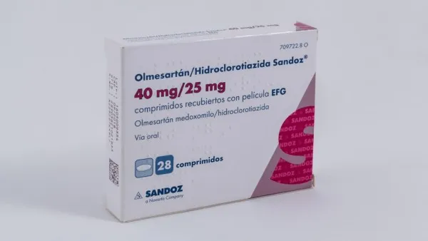 Olmesartán e hidroclorotiazida Sandoz comprimidos, recubiertos con película