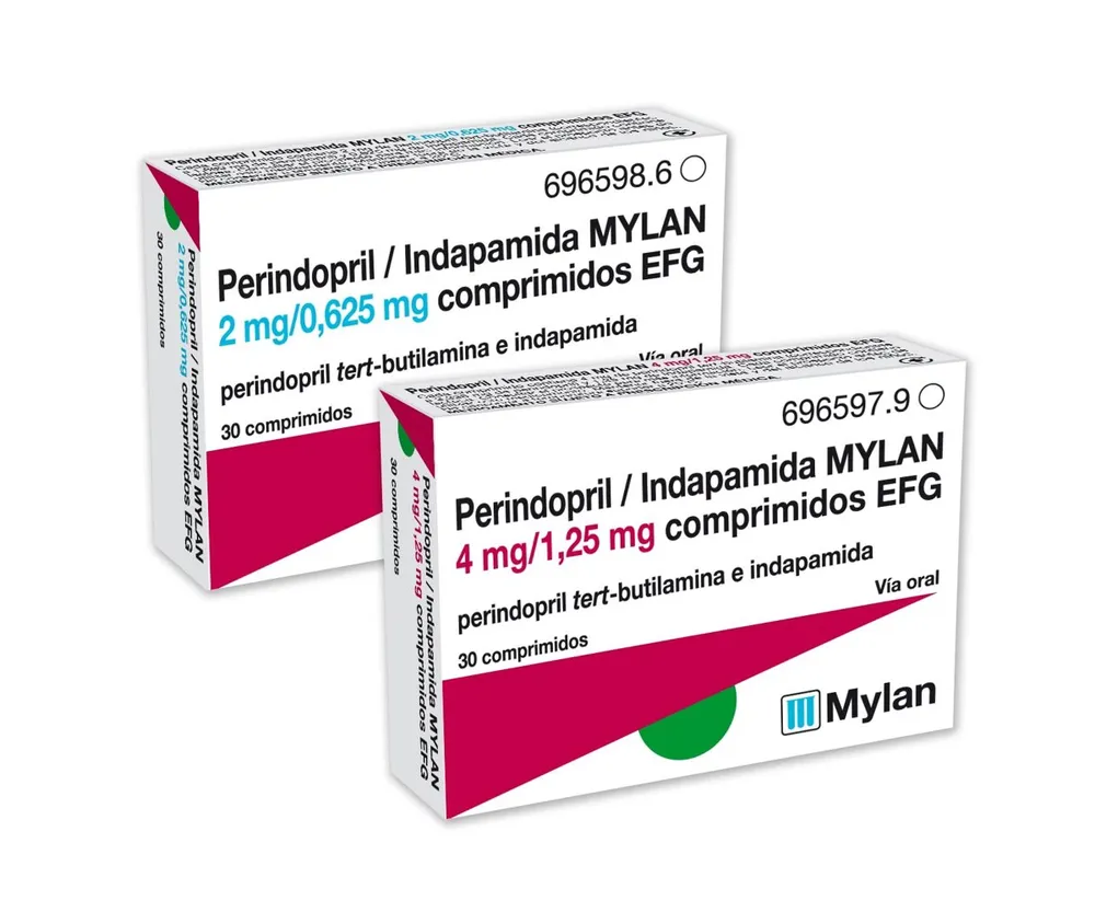 Perindopril e indapamide Mylan comprimidos, recubiertos con película