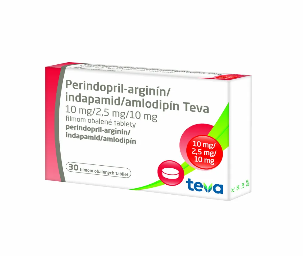 Perindopril/indapamida/amlodipina Teva Italia comprimidos, recubiertos con película