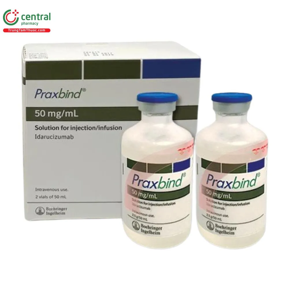 Praxbind solución, para inyección o para perfusión