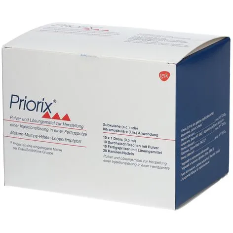 Priorix solution for injection, powder and solvent