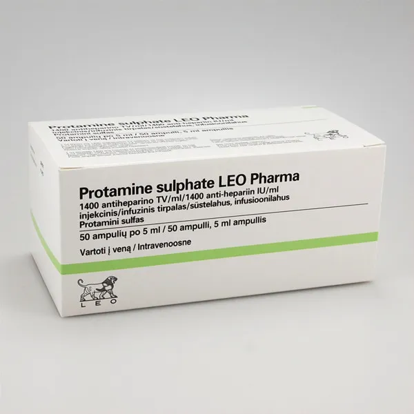 Protamina sulfato Leo Pharma solución, para inyección o para perfusión