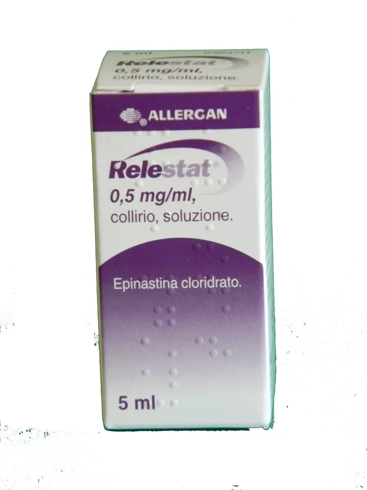 Relestat solution, eye