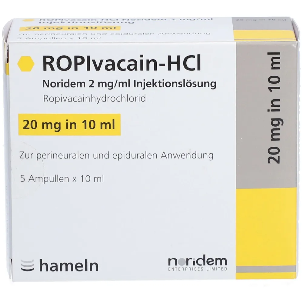 Ropivacaine Noridem solution for injection