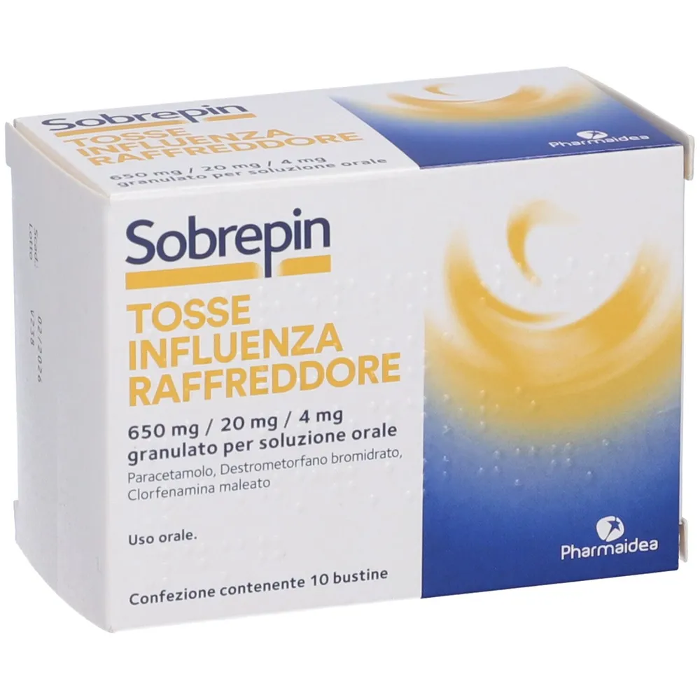 Sobrepin tos y gripe resfriado granulato, para solución oral