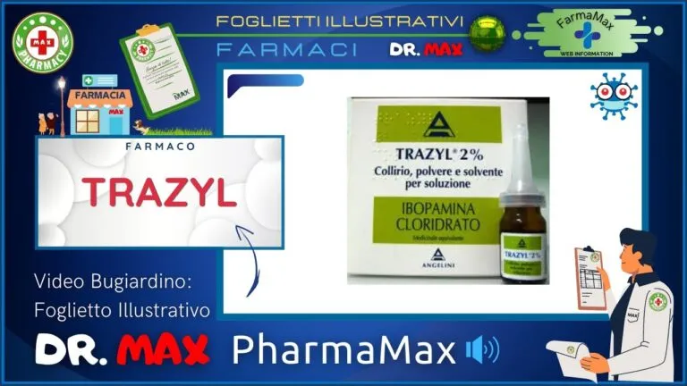 Trazyl solution, eye drops, powder and solvent for preparation of solution