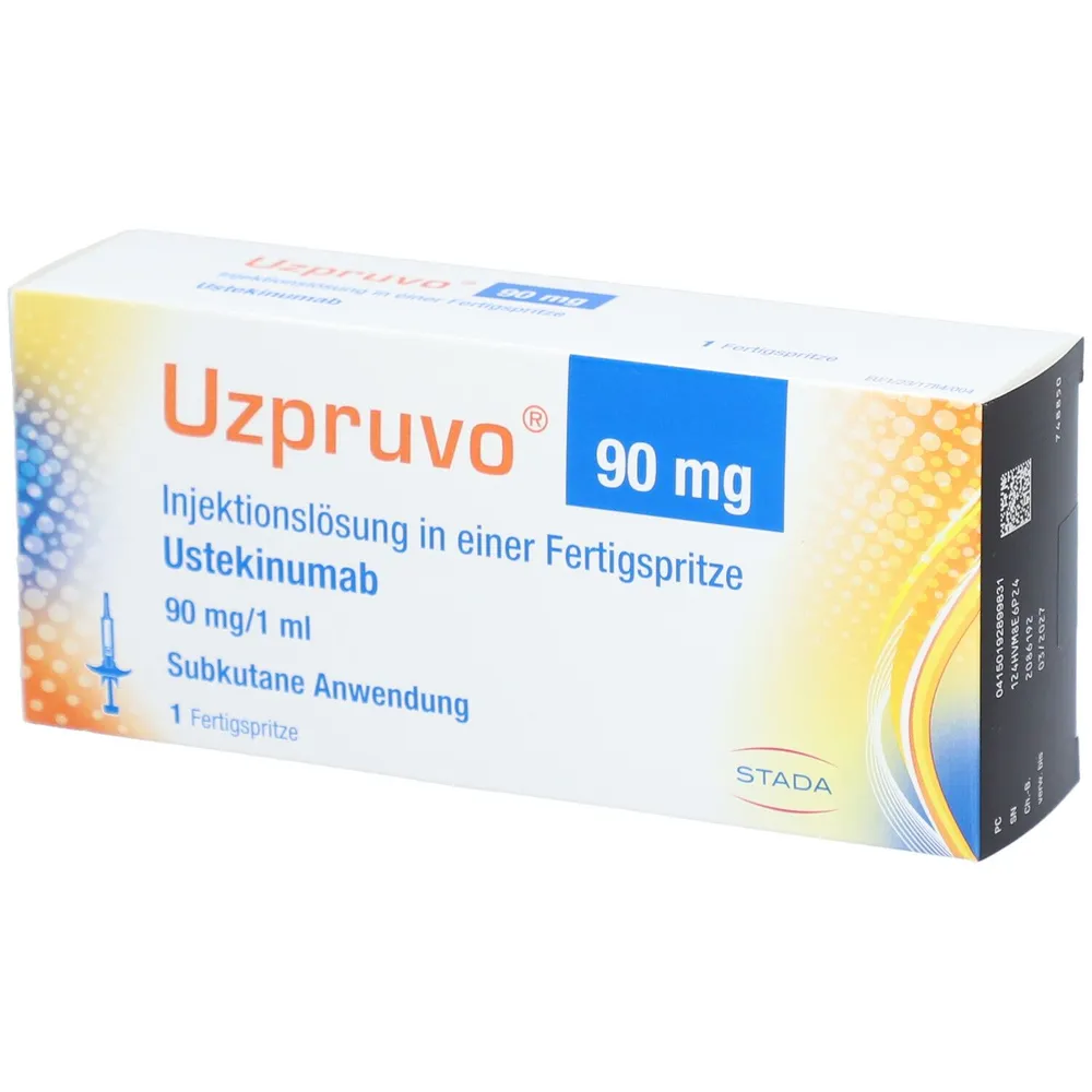 Uzpruvo solution for injection in pre-filled syringe