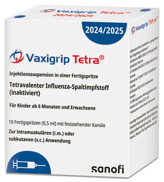 Vaxigrip Tetra suspension, for injection