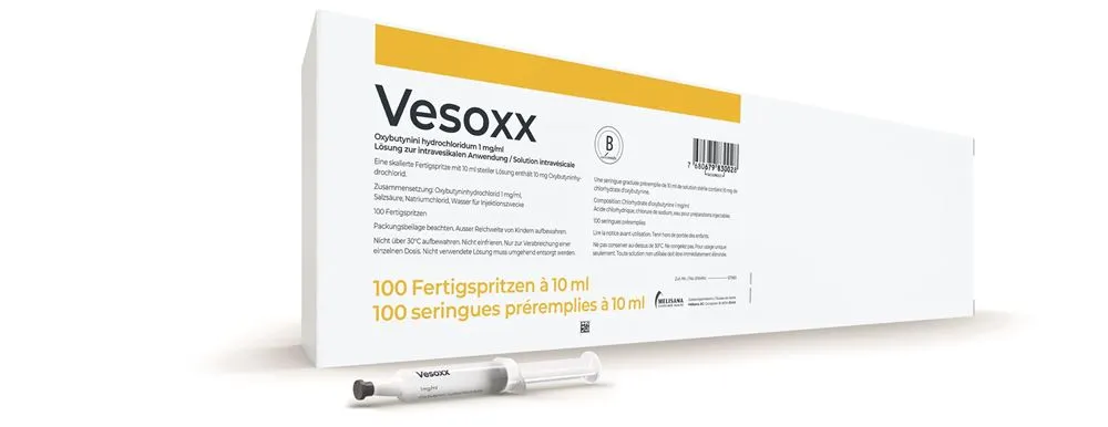 Vesoxx solution, intravesical
