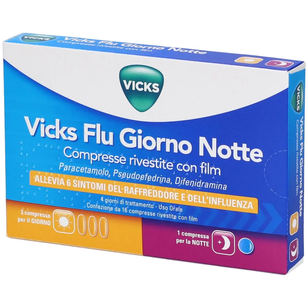 Vicks Flu Day Night tablets, film-coated