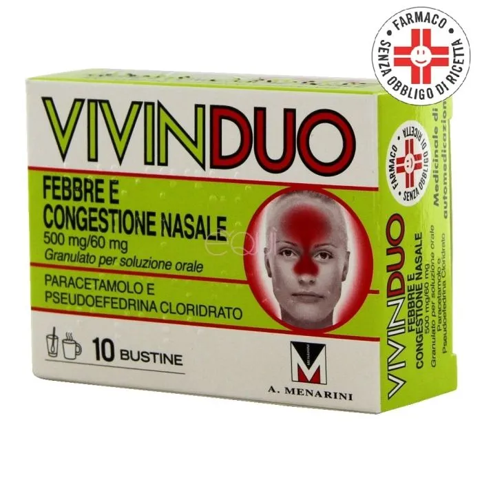 Vivinduo for fever and nasal congestion solution, oral for preparation from granules