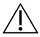 Black exclamation mark placed inside a triangle with a thick border, a warning symbol on a white background
