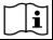 Black icon showing an open book with a small letter and a dot in the upper right corner symbolizing medical information