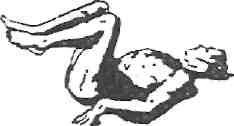 Figura disegnata in bianco e nero distesa su un fianco, con le gambe piegate verso il torace e un braccio che sostiene la testa