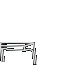 Schematic black-and-white line drawing of a rectangular structure with vertical lines on the sides resembling a frame or base of a device