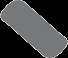 Gray elongated shape with rounded corners, positioned diagonally on a white background