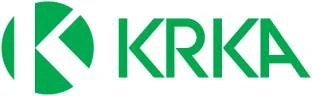 Зелений логотип фармацевтичної компанії Krka, що складається з геометричного символу літери K у крузі та напису KRKA друкованими літерами