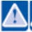 Triangolo di avvertimento bianco con punto esclamativo nero posizionato su sfondo blu quadrato, utilizzato come simbolo di attenzione o avvertimento