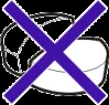 A white tablet and a capsule showing visible powder inside, crossed out with a large purple X on a white background