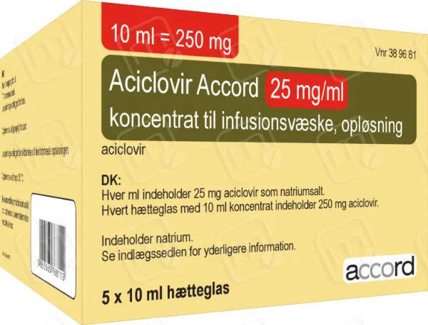Aciclovir Accord concentrado para preparación de solución para infusión