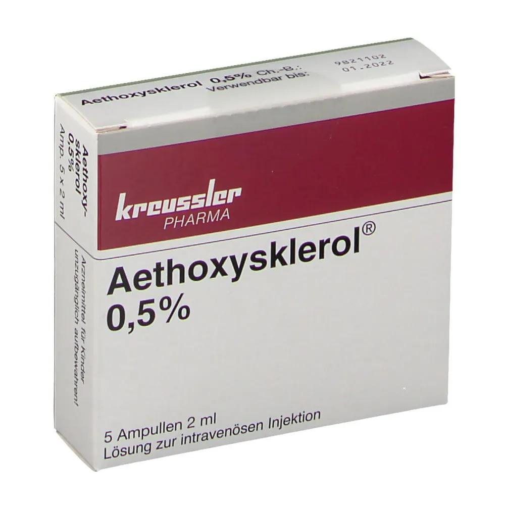 Aethoxysklerol 0,5% solución para inyección
