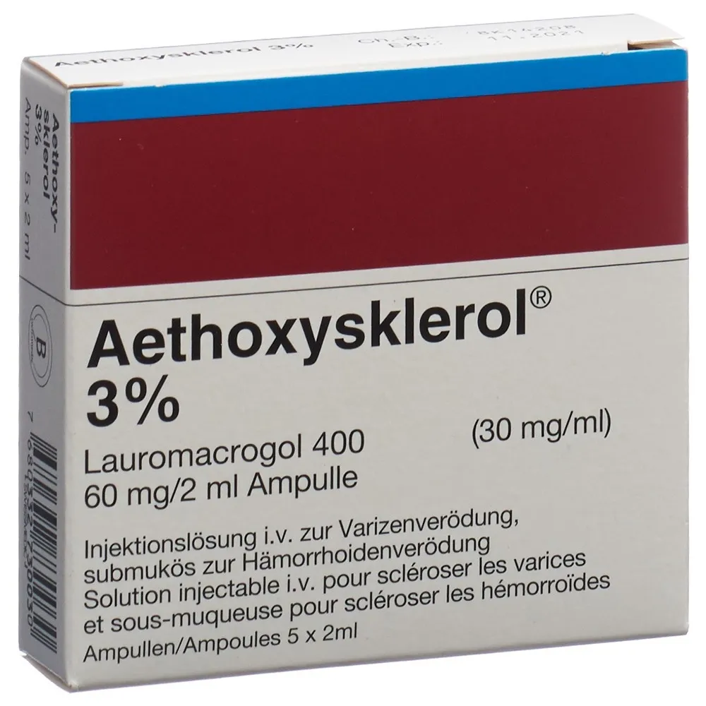 Aethoxysklerol 3% solution for injection