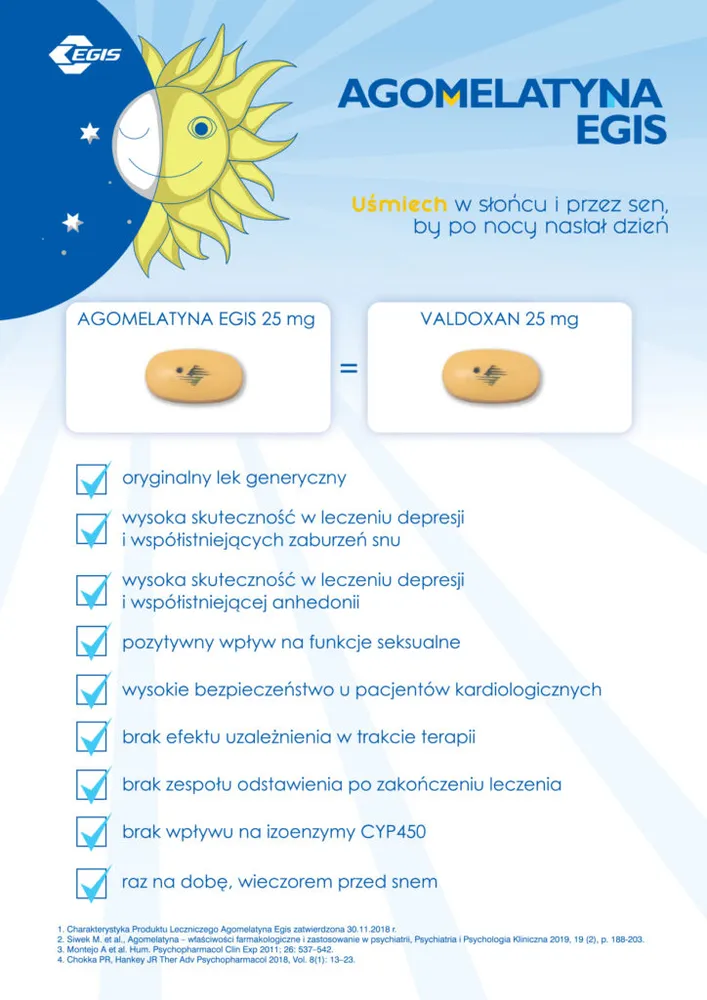 Agomelatine egis tablets, film-coated
