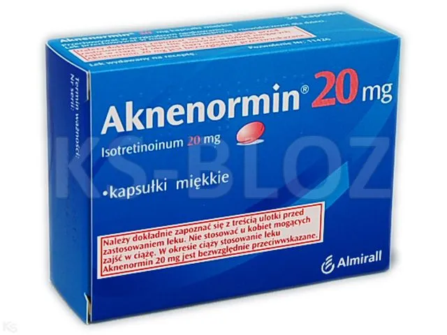 Aknenormin 20 mg kapsułki, miękkie