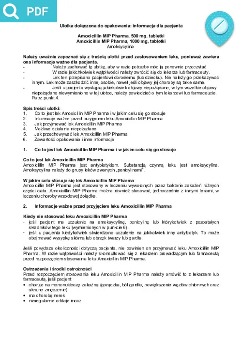 Amoxicilina MIP Pharma comprimidos