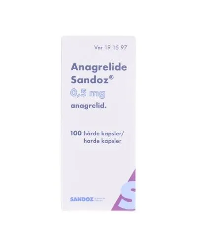 Anagrelide sandoz capsules, hard