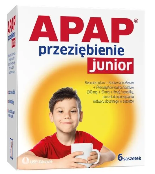 Apap przeziębienie junior polvo para preparación de solución oral en sobre