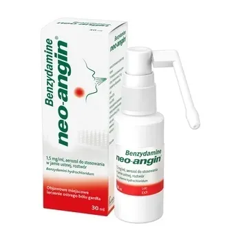 Benzydamina neo-angin aerosol, para uso en la cavidad oral, solución