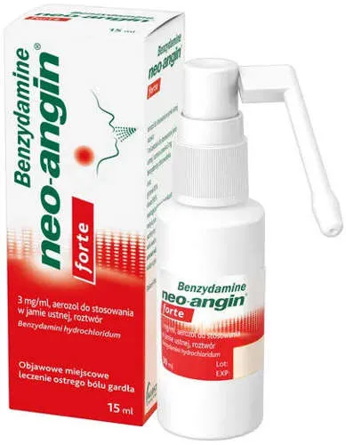 Benzydamine neo-angin forte aerosol, oral solution