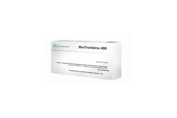 BioTrombina 400 polvo y disolvente para preparación de solución para uso tópico