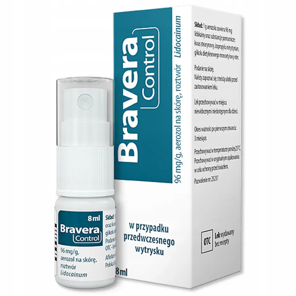 Bravera Control aerozol, do skóry, roztwór