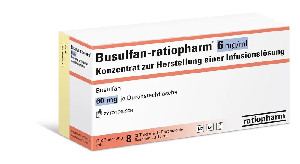 Busulfano Zentiva concentrado para preparación de solución para infusión