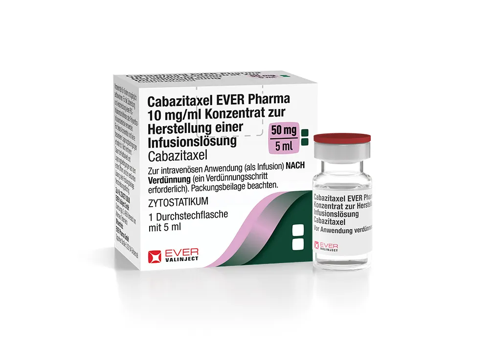 Cabazitaxel Ever Pharma concentrado para preparación de solución para infusión