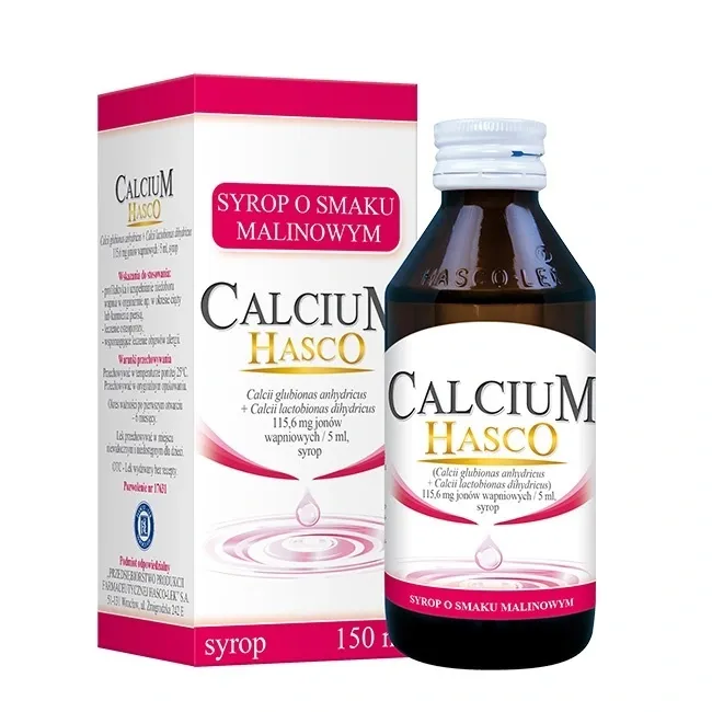 Calcium Hasco (o sabor a frambuesa) jarabe
