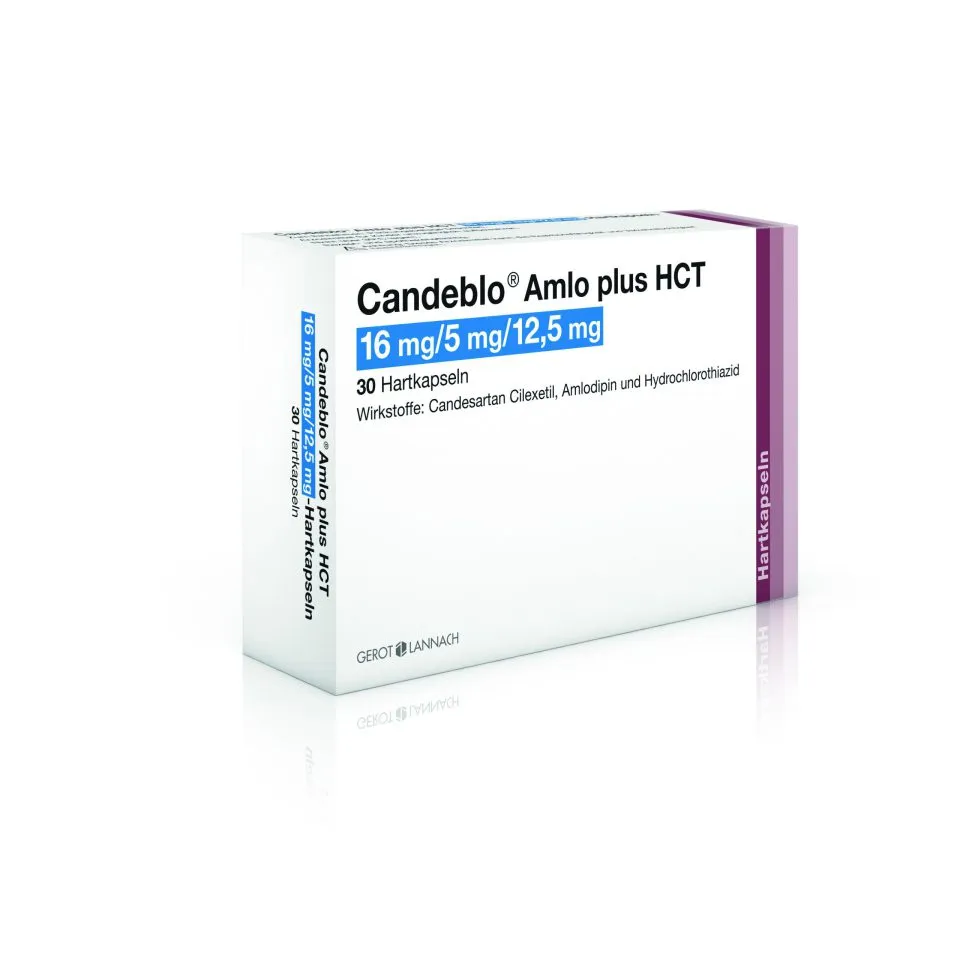 Candesartán cilexetilo + amlodipino + HCT +pharma capsule, dure
