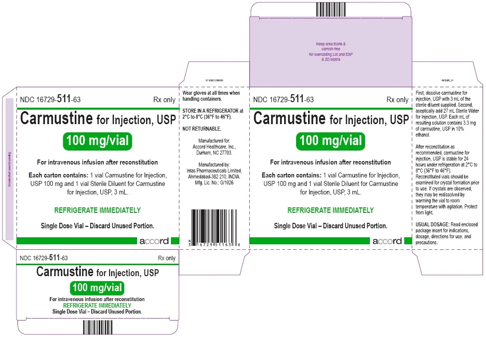 Carmustina Accordpharma polvere e solvente per soluzione concentrata per infusione