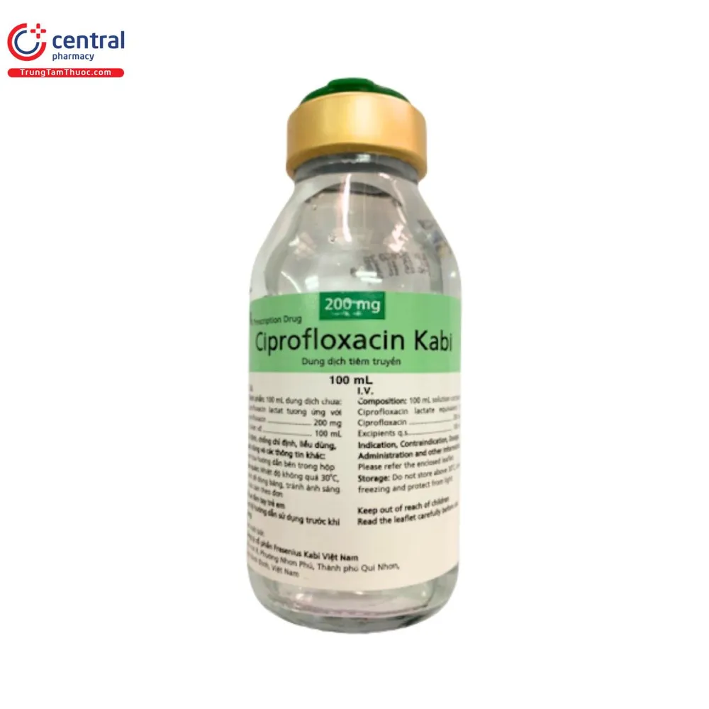 Ciprofloxacino Kabi 200 mg/100 ml solución para perfusión solución para infusión