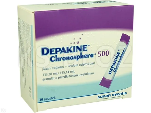 Depakine Chronosphere 500 granulat, o przedłużonym uwalnianiu
