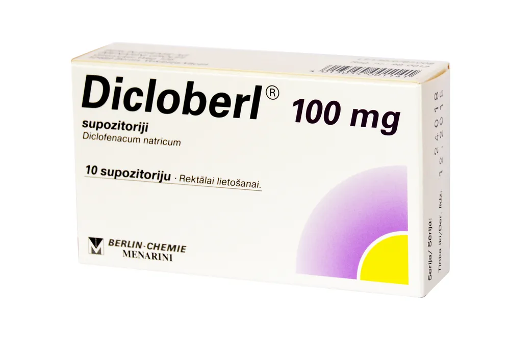 Dicloberl 100 mg suppositories