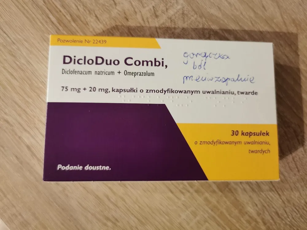 DicloDuo Combi cápsulas, liberación modificada, duras