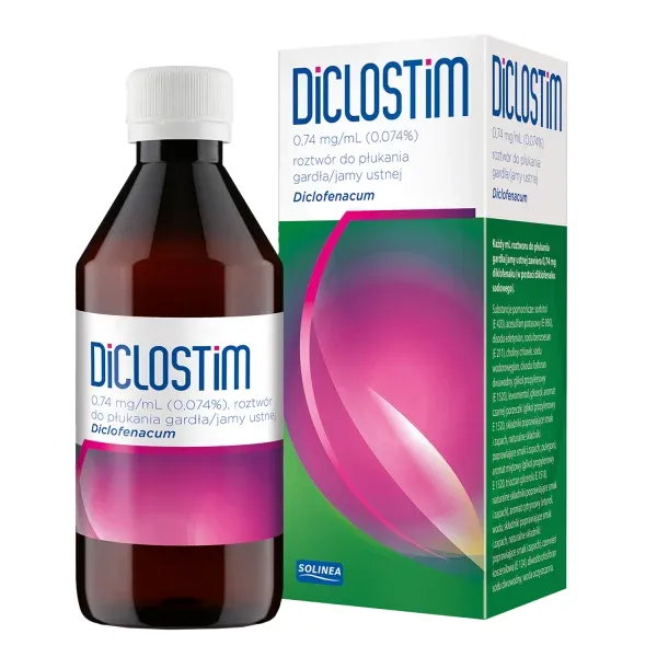 Diclostim solution, for rinsing the oral cavity and throat