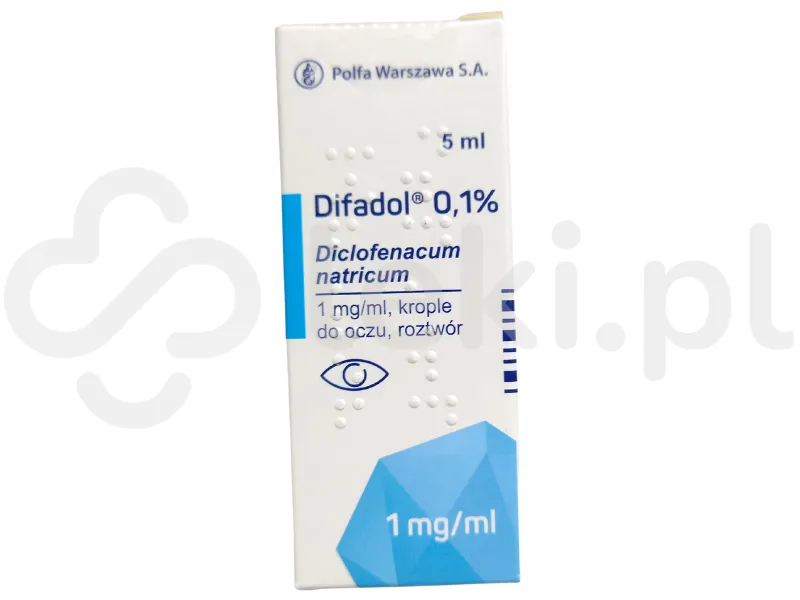 Difadol 0,1% gotas, oculares solución