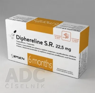 Диферелин sr 22,5 мг порошок и растворитель для приготовления суспензии для инъекций с пролонгированным высвобождением