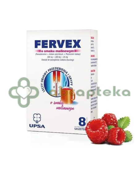 Fervex raspberry solution for oral use, granules