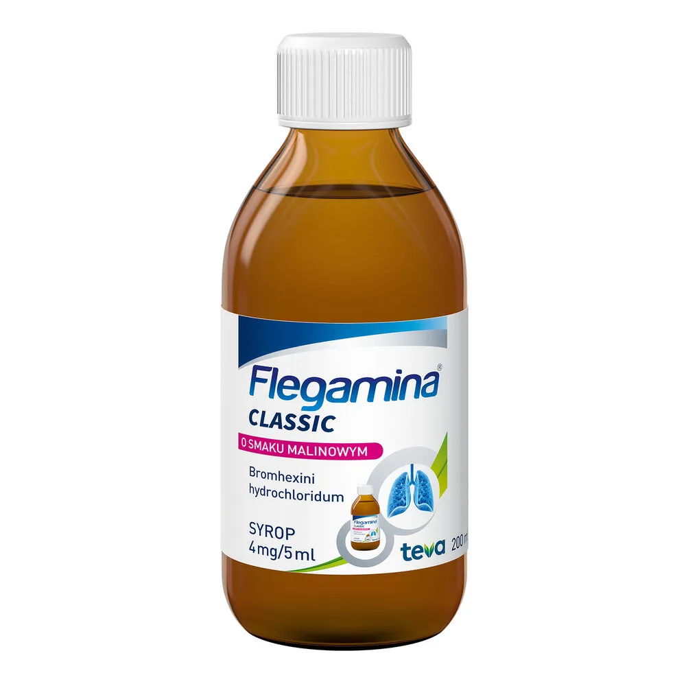 Flegamina Classic con sabor a frambuesa jarabe