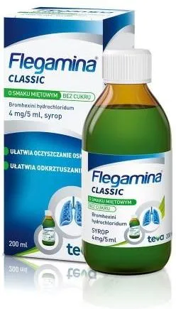 Flegamina classic with mint flavor sugar-free syrup